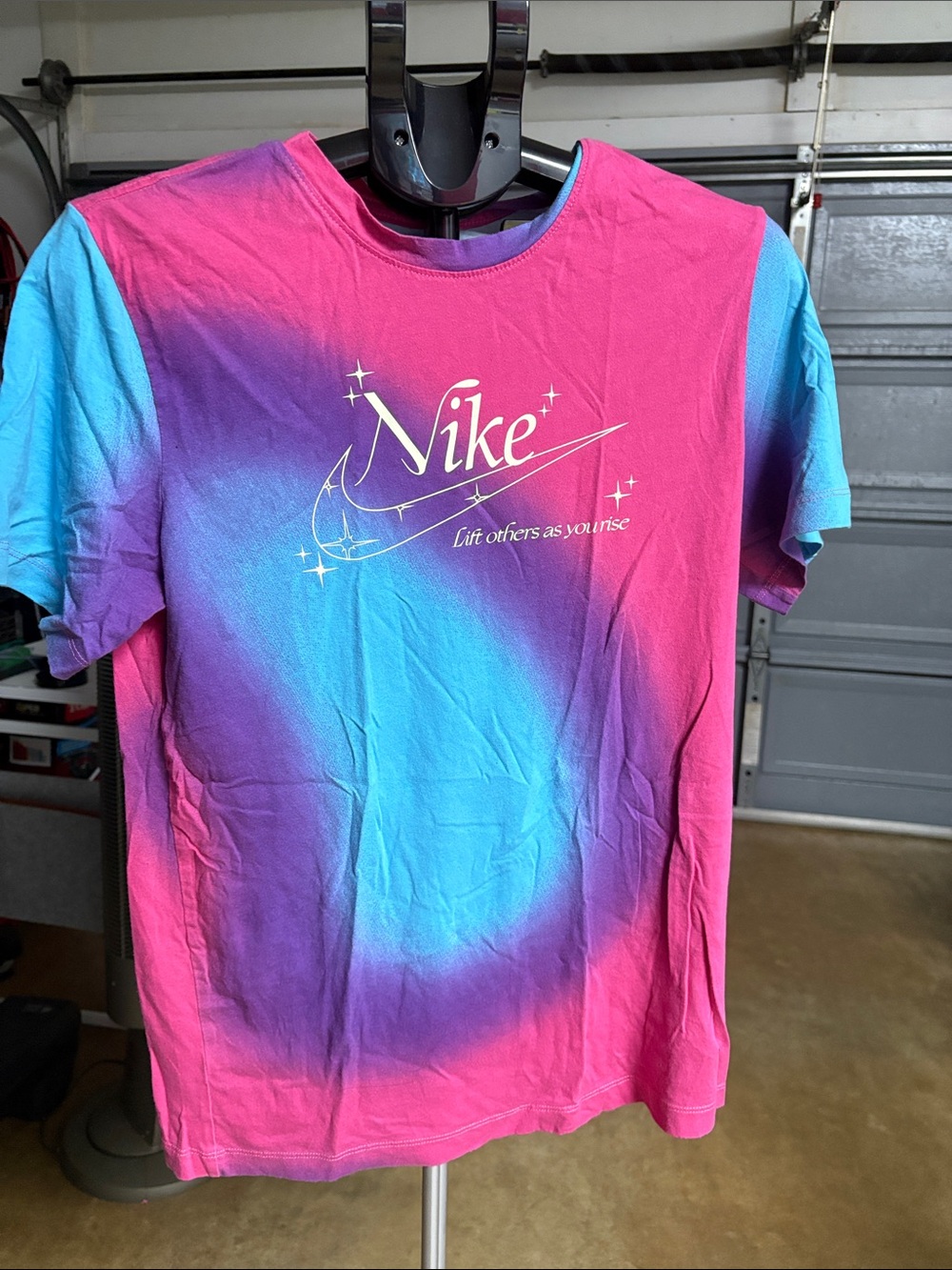 Nike Gradient Tie-Dye Tee - Pink, Purple & Blue